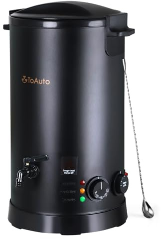 TOAUTO 20Lbs Wax Melter for Candle Making - Candle Wax Melting Pot with Three Power Adjustment 60 to 100 Degrees Temp Setting for Soy Wax Business Candle Making(Black)