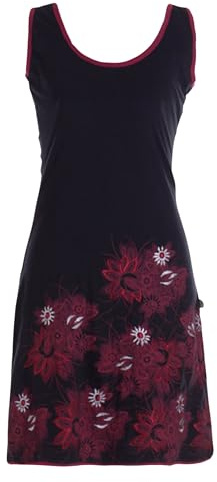 Vishes Damen Minikleid I Größe 34-48 I Handgefertigt aus 100% Baumwolle I Stylisches Sommerkleid für Freizeit & Alltag I Nachhaltige Alternative Bekleidung