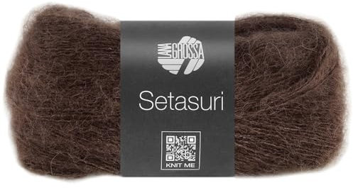 LANA GROSSA Setasuri | Feines Lace-Garn aus Suri-Alpakafasern mit Seide | Handstrickgarn aus 69% Alpaka (Suri) & 31% Seide | 25g Wolle zum Stricken & Häkeln | 212m Garn FB67