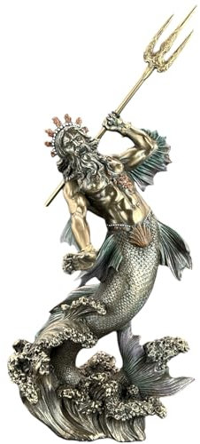 57 SPECIAL REPLICAS Skulptur Deko Poseidon, Gott des MEERES UND DER OZEANE Bronze Figur als Geschenk für Wohnzimmerdekoration Figuren Deko