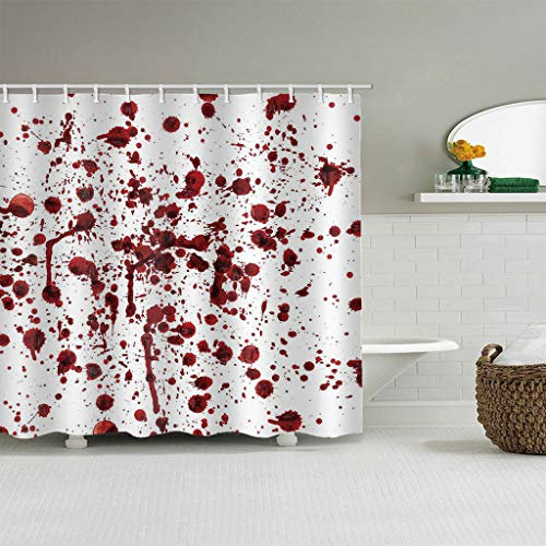 VBYEBNDB Poliestere Horror Tenda Doccia Con Gancio Antimuffa Impermeabile Tende Da Doccia 150X180Cm