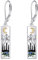 YFN Berg Ohrringe 925 Sterling Silber Abalone Tropfen Ohrringe Bergschmuck Geschenk für Skifahrer, Wanderer, Camper, Bergsteiger und Naturliebhaber (Multi-Mountain Bear Halskette)