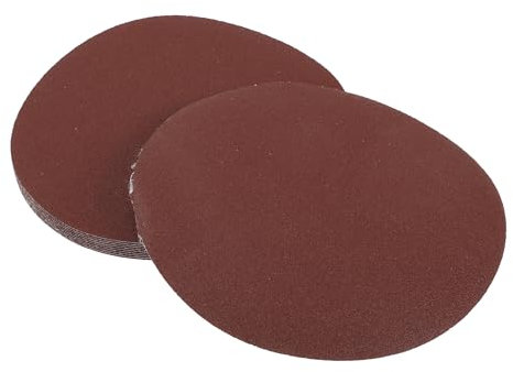 Partuto 10 Pcs 6inch 100 Grit Universal Sanding Discs - Round Hook and Loop Sandpaper - White Paper Red