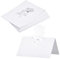 50 Pièces Marque Place Mariage Cartons de Placement, Marque Place Bapteme, Marque Place Noel Carton Placement Carte de Porte Noms,Porte Nom Table Cartons, Pliable Papier Carton de Table (Blanc)