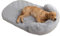 Hundebett, groß, orthopädisch, Hundesofa für Hunde, ausziehbar und waschbar, rutschfest, beruhigendes Bett für große Hunde (Hellgrau, L)