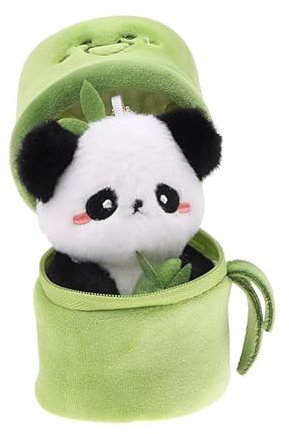 11cm Dual-Purpose Adora ble Panda Stofftier Schlüssel anhänger in Bambus Rohr Panda Kissen Gefüllte Panda Bär Plüschtiere Panda Puppe Geschenke für Kinder