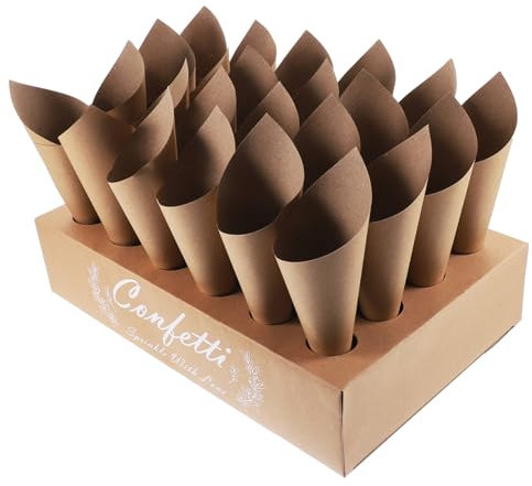RORPOIR Hochzeitsfeierbevorzugungen Kegelhalter Papierkegel Für Konfetti