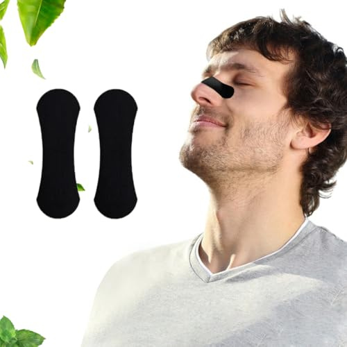 Nasenpflaster gegen Schnarchen, Nose Strips Sport (Schwarz 30 Sticker) | Einweg Schnarchstopper für Schlafen, Nasal Strips, Rhinitis und Schnarchen Patienten