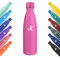 KollyKolla Gourde Isotherme, 500ml, Bouteille d'eau sans BPA, Gourde Inox Reutilisable, Isolation Double Paroi, Bouteille Isotherme Acier Inoxydable, pour Enfant, Adulte, Sport, École - Rose Rouge