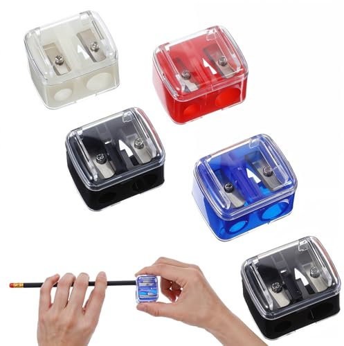 Tyqour 5pc Spitzer für Kajalstifte Makeup Sharpener Anspitzer Dicke Stifte Spitzer Dicke und Dünne Stifte für Anspitzer Kajalstift Pencil Sharpener für Augenbrauenstift Lippenkonturenstift Eyeliner