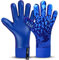 EFAH SPORTS Torwarthandschuhe für Kinder und Erwachsene mit gepolsterter Handfläche atmungsaktiven und starkem Griff Fußballhandschuhe (Blue, Size 7 Suitable for Size S-M Adult, Beidhändig)