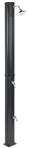 Beliani Douche Extérieur Moderne en PVC Solaire avec Fonction Pluie Noir Topocalma