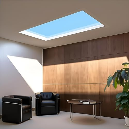 Teauliva Smart Blue LED Skylight, Sunlight lamp,120 * 30^16cm