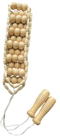 Sknrlko Back Massage Rope Bead Roller Massager Wooden Massage Tool Wood Therapy Cellulite Massage Tools