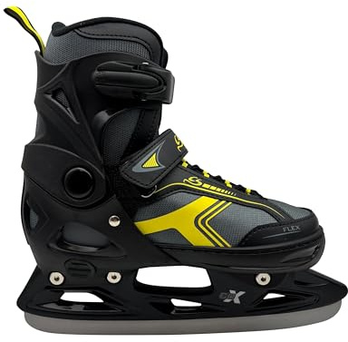 Cox Swain verstellbare Schlittschuhe Polar, Eislaufschuhe für Kinder, Jugendliche und Erwachsene bis 100KG, vorgeschliffene Edelstahlkufe, Softboot, Blue Gr. XS (29-32)