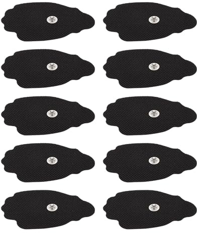 DEARMAMY 10 Stück Wiederverwendbare Elektroden Pads aus Latexfreiem Silikon Flexible Haushaltspolster mit 35mm Steckanschluss Kompatibel für Tens Physiotherapiegeräte Hautfreundlich