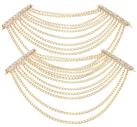RORPOIR Spalline Nappa in Metallo Oro Vintage Eleganti Accessori Decorativi Versatili per Banchetti e Matrimoni Stile Europeo Retrò