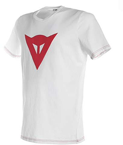 Dainese Unisex 1896742_602_XXL T Shirt, White/Red, XXL