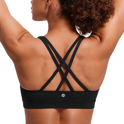 CRZ YOGA Naked Feeling Strappy Sports Bras Black XL