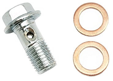 LE LEFOSSI Chrome 10mm M10 x 1.25mm Raccord de Frein en Acier Inoxydable Boulon Banjo Moto Master Cylindre de Frein pour Kawasaki Suzukii Hondaa Yamaha