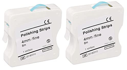 Anself Dental Polierstreifen 4mm Harz Zahn interdental Schleifwerkzeug (Blau (2 Rolls))