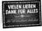 XXL Dankeskarte (A4) | PERSONALISIERT | Vintage Look Tafel schwarz | mit Umschlag | hochwertige Klappkarte | Mit Ihrem Text anpassbar | Große Karte | Maxi Danksagung | Karte | Überformat