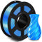 SUNLU Silk PLA+ Filament 1.75mm, Glänzendes 3D Drucker Filament, PLA Plus Filament mit Seidige Druckoberfläche, Maßgenauigkeit +/-0.02 mm, 1KG Seide Blau