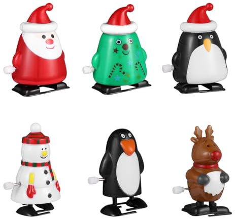STOBOK Weihnachtsspielzeug zum Aufziehen, lustiges Uhrwerk, Spielzeug, für Festliche Partys, Geschenktüten, 6 Packungen
