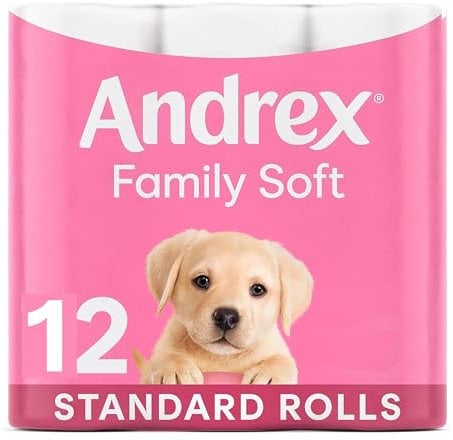 Andrex Gentle Clean Toilet Roll, 12 Rolls