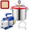 Mophorn 3CFM Pompe à Vide avec 1,5 Gallons Chambre à Vide, Pompe à Vide Frigoriste avec Chambre sous Vide, Pompe à Vide Climatisation avec Jauge à Vide r32 r410a r134a