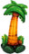 Amscan 4246711 - Folienballon Palme, Größe ca. 130 cm, Grün-Braun, mehrteiliger AirLoonz-Ballon, mit Helium oder Luft befüllbar, Geschenk, Dekoration, Party, Geburtstag, Strand, Urlaub