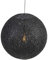 Qazqa - Landhaus I Vintage Land Hängelampe I Pendellampe I Pendelleuchte schwarz 60 cm - Corda I Wohnzimmer I Schlafzimmer - Papier I Tau Kugel I Kugelförmig I Rund - LED geeignet E27