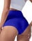 BZB Damen Yoga-Shorts mit hoher Taille, für Fitnessstudio, Workout, Booty, Tanzen, Hotpants, athletische Po, Lifting Sport Leggings - Blau - Mittel
