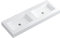 Lavabo con Faldón para Baño Solid Surface Suspendida | Lavabo Flotante | Fondo 46cm | Espesor 10cm | 120 cm. Blanco Mate (2 Senos)