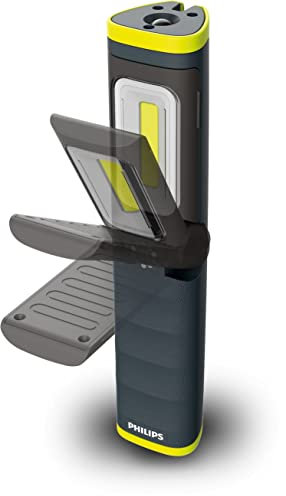 Philips Xperion 6000 Pillar LED-Arbeitsleuchte, hochwertige wiederaufladbare Werkstattlampe, Handlampe, ausklappbares Leuchtfeld mit 500lm, zusätzliches Spotlicht