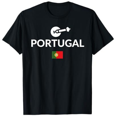 Portugal Flagge Portugiesische Gitarre Fado Gitarre Outdoor Trip T-Shirt