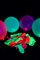 UV FLOOR - 100 Luftballons Neon - Ballon Spezial Schwarzlicht - 4 leuchtende Farben - Fluoreszierend - Latex - Durchmesser 23cm