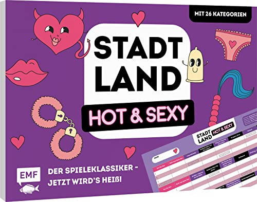 Edition Michael Fischer GmbH Stadt, Land, Hot and Sexy – Der Spieleklassiker – Jetzt wird's heiß!: Der ultimative Stadt, Land, Fluss-Spieleblock mit 26 sexy Kategorien – von 16-99 Jahren