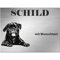 INDIGOS UG - Schilder selbst gestalten Mops - Wunschtext personalisiert - Aluverbundplatte Edelstahllook - ab 20x15 cm - Spruch - Deko Geschenkidee für Ihren Hund - Zaun - Türschild