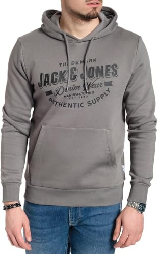 JACK & JONES Male Kapuzenpullover Logo Kapuzenpullover (Corvin Sweat Sedona Sage 2, 3XL)