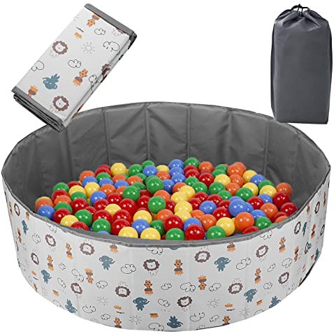 Piscine à Balles pour Enfants Aire de Jeu Bébé Pliable Parc Boules Centre de Jeux Portable l'intérieur et l'extérieur 120x30cm (Balles Non Inclus)