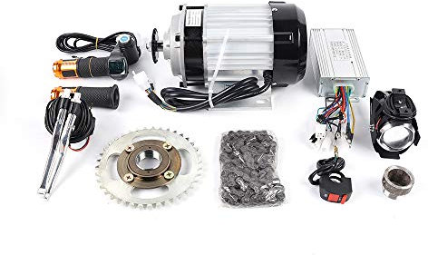 Bazargame 48V E-Bike Umbausatz Fahrrad Elektrofahrrad Conversion Kit Elektrischer Bürstenloser Motor-Satz Für Dreirad-Rikscha und Dreirad-Fahrrad (500W 48V)
