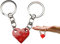 KAPSING Schlüsselanhänger Herz, Pärchen Schlüsselanhänger mit Creative Design, Lovers Persönlichkeit Pendant, Keychain Schlüsselringe Schlüsselbund Geschenk für Paar Freunde Papa Mama Familie