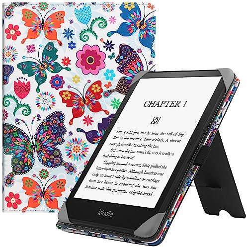 HGWALP Stand Étui Universel pour Tout Le 6-7 Pouces eReaders, Folio Stand Coque Housse avec dragonne Compatible avec Kindle Paperwhite 6.8/Paperwhite 7/Kobo/Tolino/Pocketbook/Sony eReader-BF