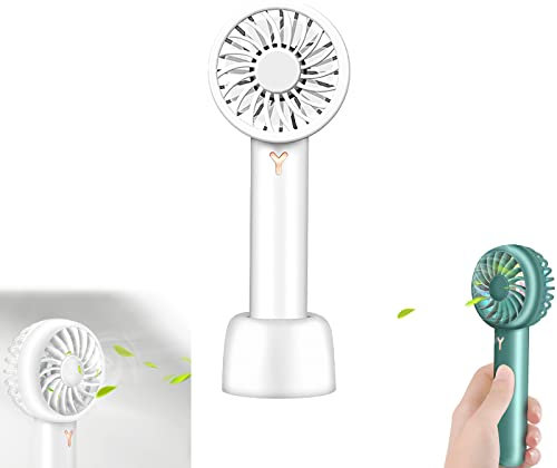 Lyoveu Mini Ventilatore con Presa, USB Piccolo Ventilatore Tascabile,3 velocità Silenzioso Fan, Ventolino Ricaricabile,Ventilatore A Mano Portatile per Scrivania, Auto,Casa Ufficio,Viaggiare