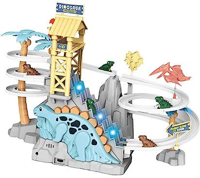 Fonowx Kleines Dinosaurier Klettertreppen Spiel, Klettern, Rutschen für Kinder