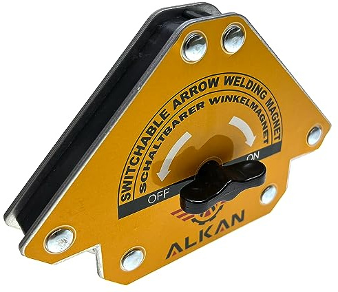 Alkan schaltbarer Winkelmagnet Schweißmagnet 45 90 135 Grad | Schaltbarer Schweißmagnet mit starker Haftkraft, als Schweißhelfer für 45°, 90° und 135°, Montage & Metallbau