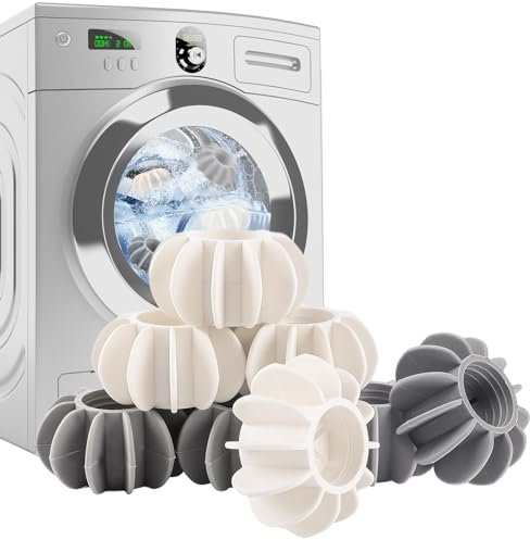 8 Stück Trocknerbälle Waschball für Waschmaschine Wäschetrockner Trockner Ball Wiederverwendbare Dryer Balls Trocknerbälle für Wäschetrockner Kleidung Reinigung (4 * 2.5cm)