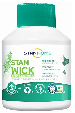 STANHOME | Ambientador Stan Wick Green Floral, ambientador con nota floral verde, perfume floral y delicado de larga duración, 250 ml