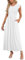 AUSELILY Robe D'été Col Rond à Manches Courtes avec Poches Jupe de Fête BlancÉlégante Robe Longue Taille Haute Élastique(Blanc, M)